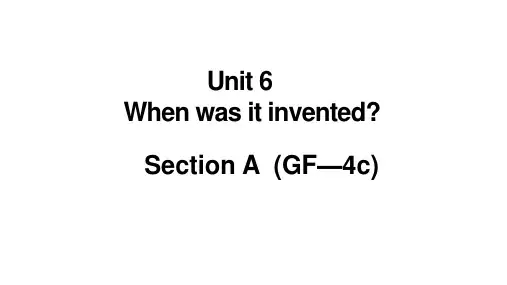Unit6SectionA(GrammarFocus4c)课件人教版英语九年级全册