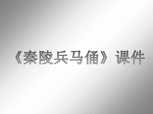 湘美版六年级美术上册PPT《秦陵兵马俑》课件3