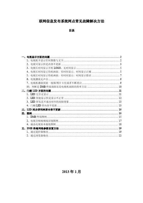 星网锐捷联网信息发布系统常见故障排查