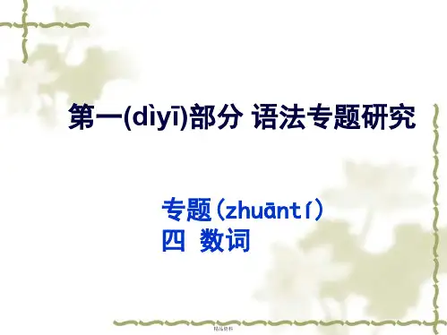 中考英语语法专题复习ppt：(4)数词