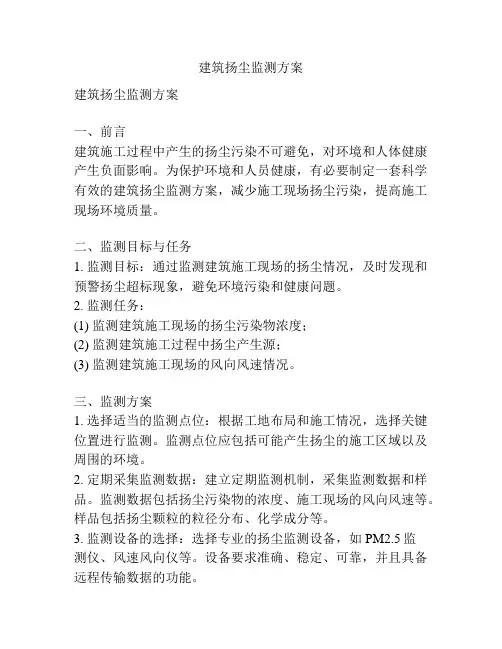 建筑扬尘监测方案