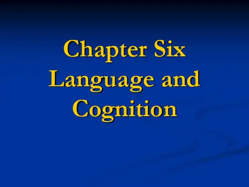 Language and Cognition语言与认知