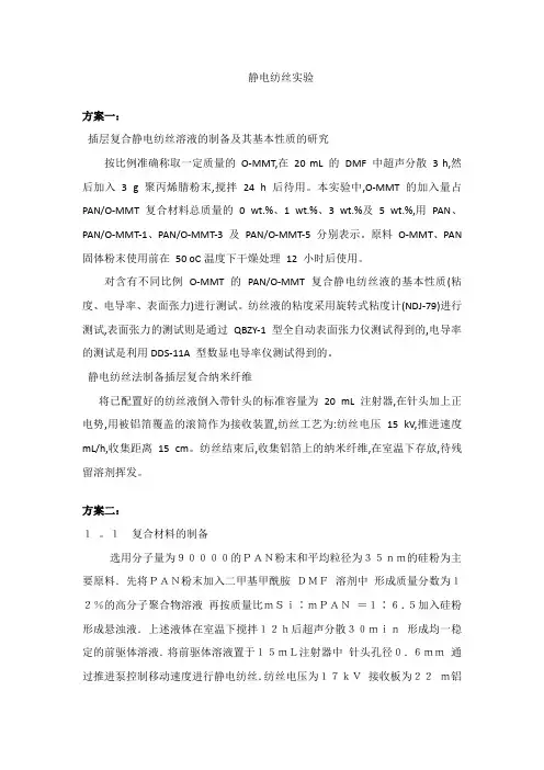 静电纺丝实验