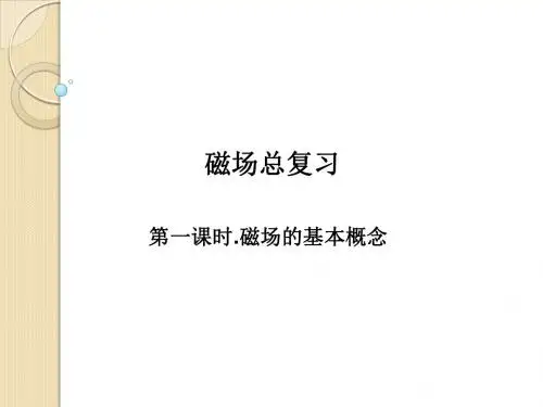物理：第三章《磁场》总复习课件(粤教版选修3-1)