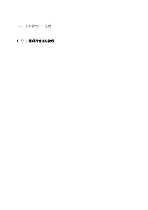 项目管理工作流程图