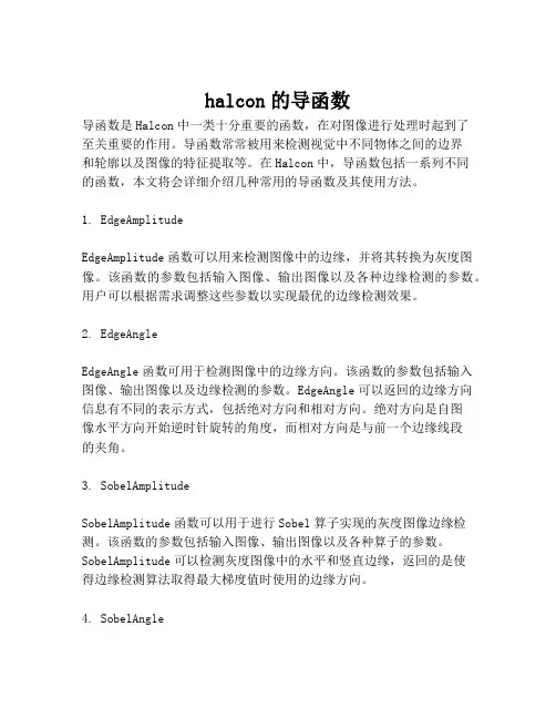 halcon的导函数