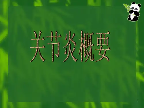 关节炎概要ppt课件