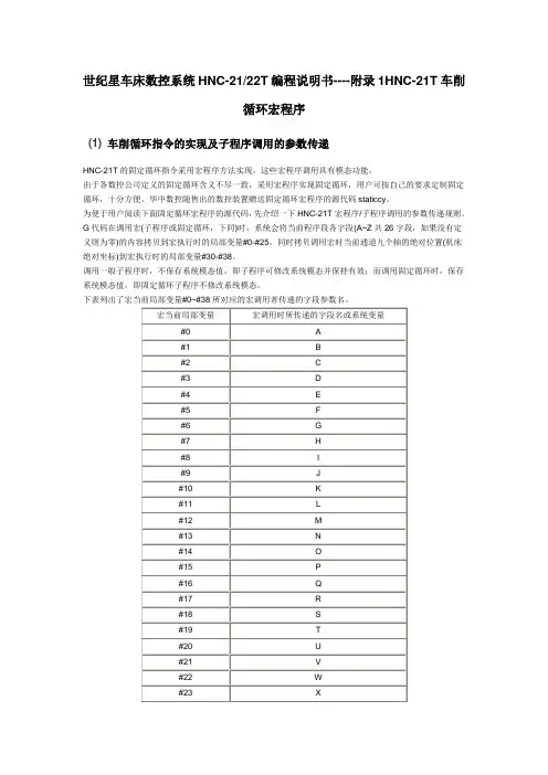 HNC-21T车削循环宏程序介绍