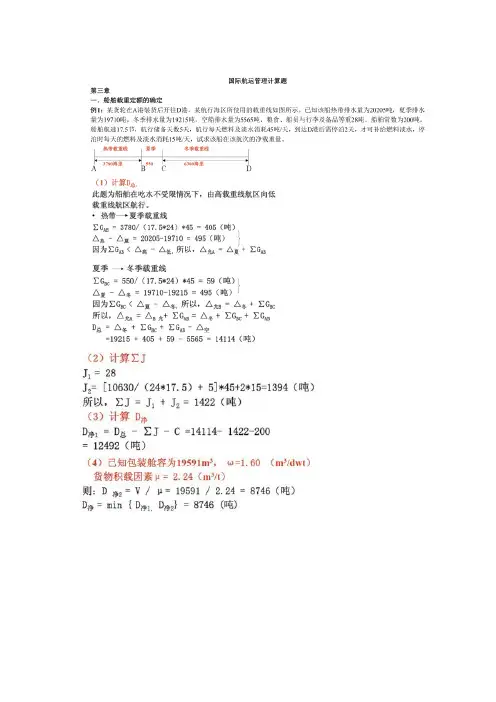 国际航运管理计算题