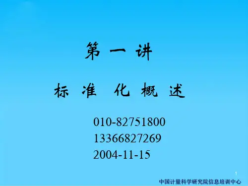 我国标准的基本状况(ppt 41页)