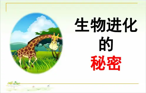 五年级下册科学-2生物进化的秘密-冀教版(共31张)-PPT课堂课件