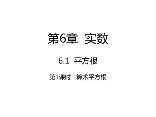 人教版七年级数学下册第六章实数PPT教学课件