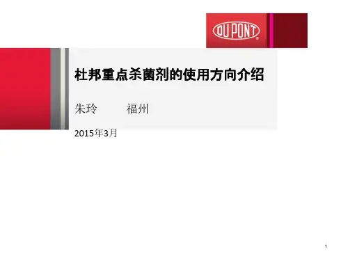 杜邦重点杀菌剂使用方向介绍--福州