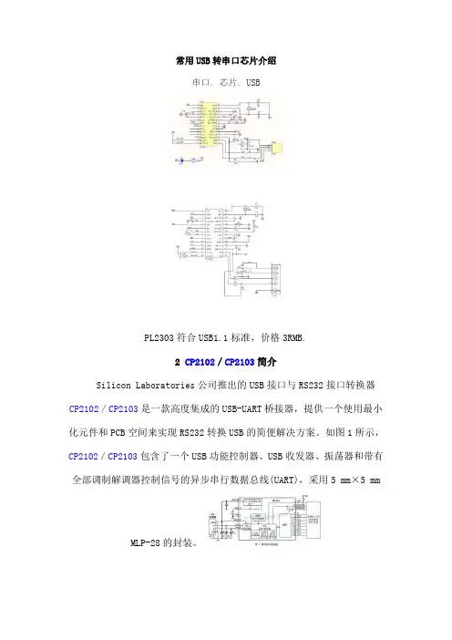 常用USB转串口原理图设计大全