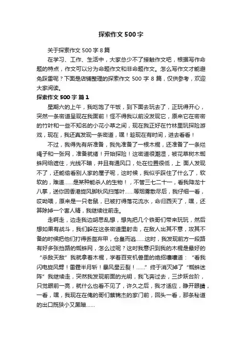 探索作文500字