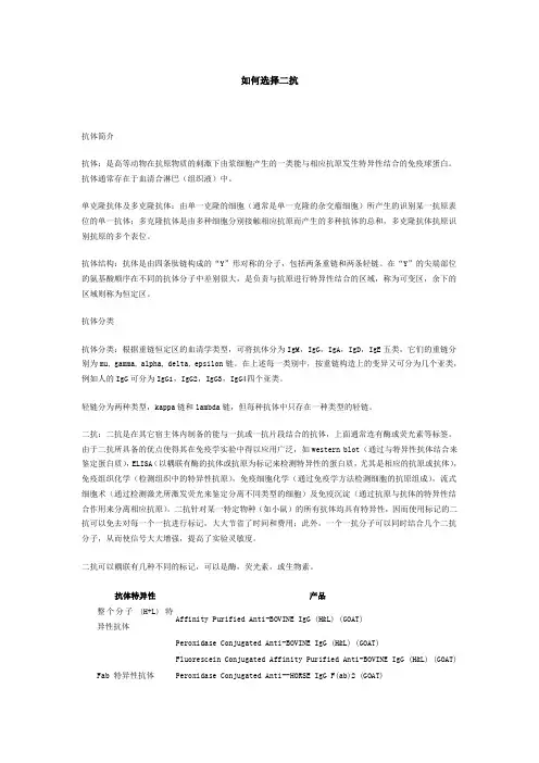 如何选择二抗
