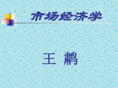 市场经济管理学与财务知识分析(PPT 79页)