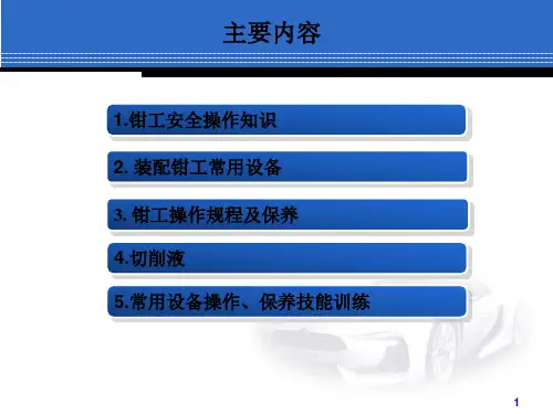 第一讲 装配钳工入门知识