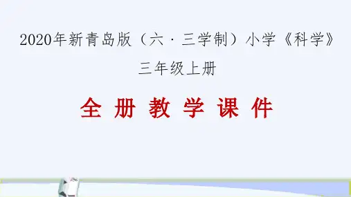 新青岛版(六三制)小学科学三年级上册全册教学课件