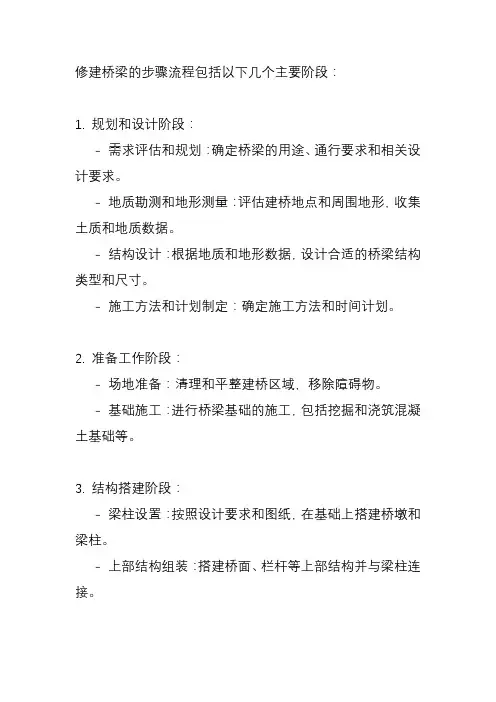 修桥梁的步骤流程