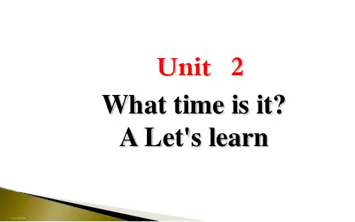 四年级英语下册课件- Unit 2 What time is it A Let's learn 人教PEP版PPT课件