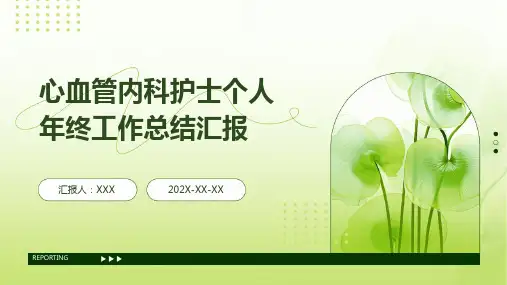 心血管内科护士个人年终工作总结汇报PPT