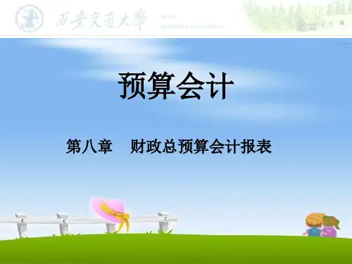 预算会计课件第八章 财政总预算会计报表概述(新)