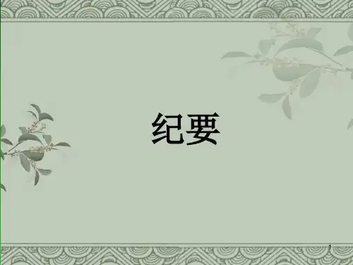 纪要PPT课件