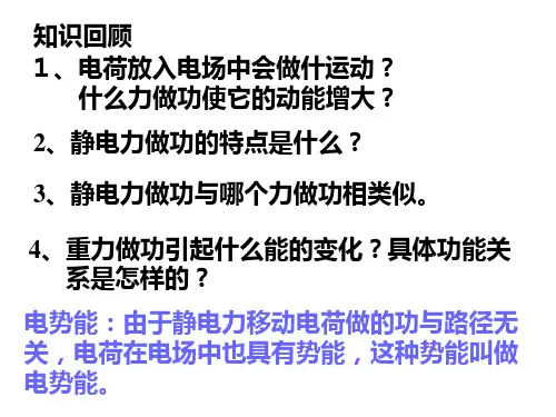 《电势能和电势》课件一(6张PPT)
