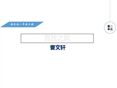 优秀课件语文版八年级语文上册教学课件-7.孤独之旅 (共21张PPT)