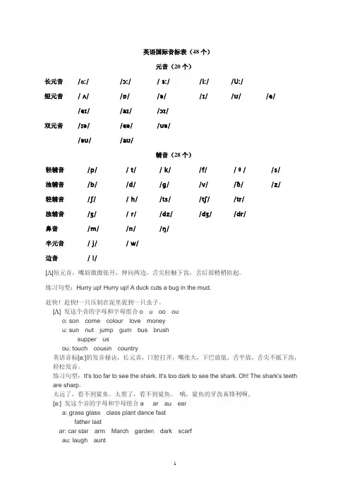 英语国际音标表