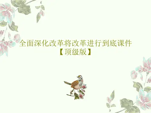 全面深化改革将改革进行到底课件【顶级版】共31页文档