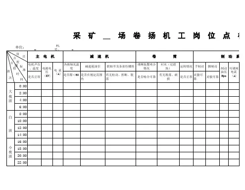 卷扬机工点检表