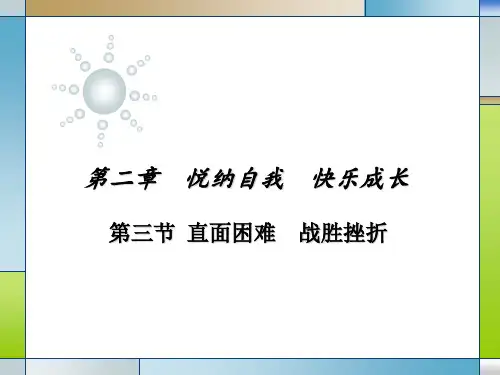 直面困难战胜挫折PPT课件