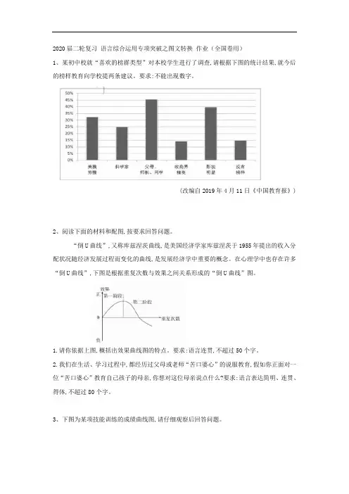高考语文二轮复习 语言综合运用专项突破之图文转换 作业(全国卷用)