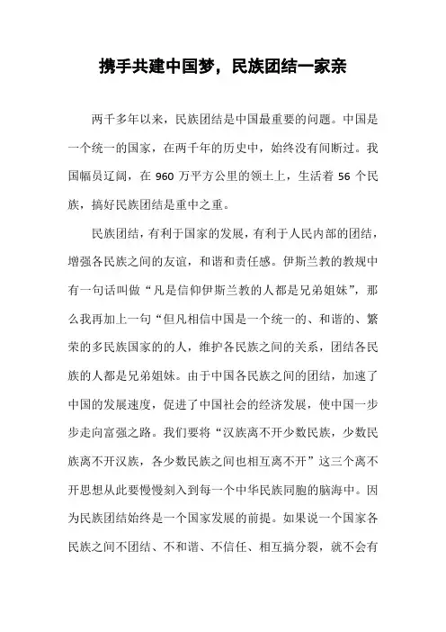携手共建中国梦.docx2222  马晓丽