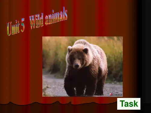 江苏新教材牛津英语八年级上 Unit 5 Wild animalsTask
