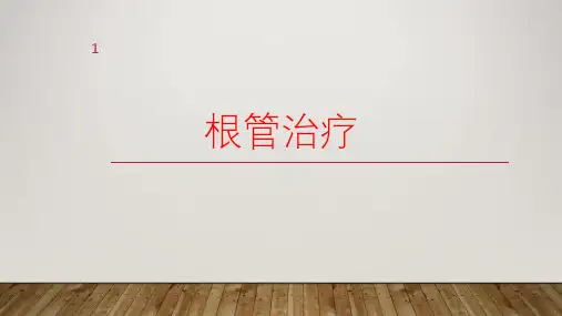 根管治疗PPT演示课件