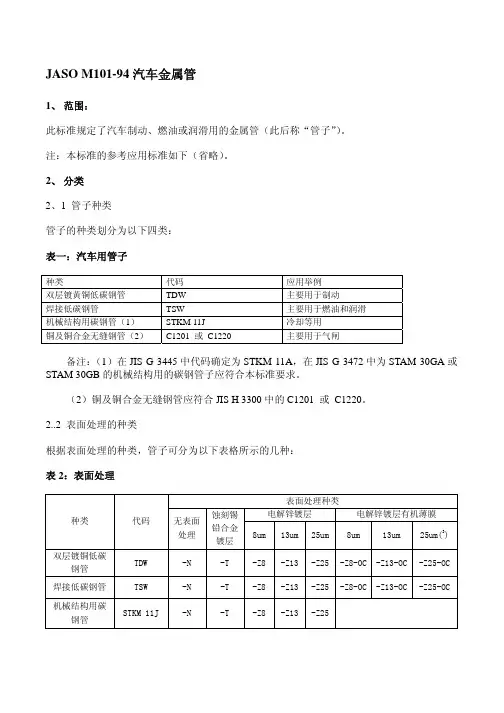 JASO M 101中文版