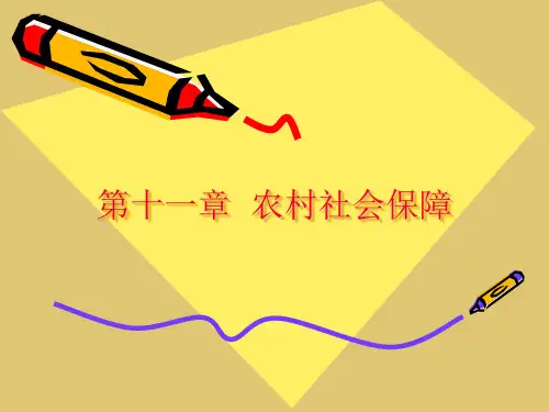 第十一章 农村社会保障《社会保障学》PPT课件