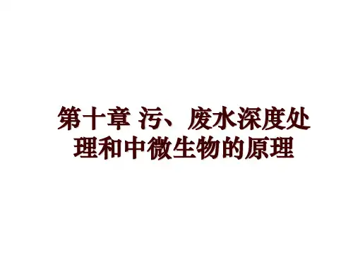 第十章 污、废水深度处理和中微生物的原理