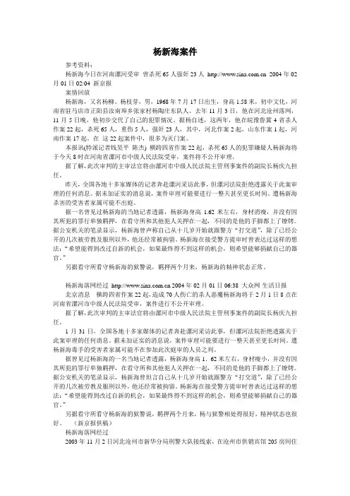 杨新海案件