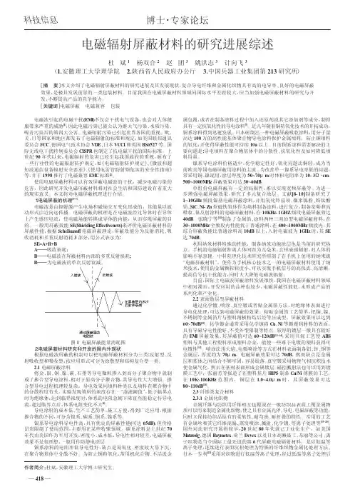 电磁辐射屏蔽材料的研究进展综述
