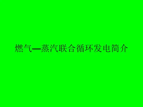 燃气—蒸汽联合循环发电简介