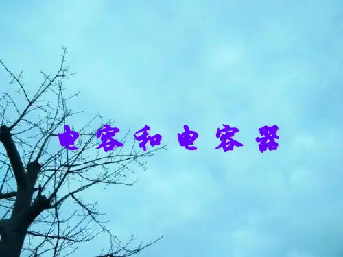 电容和电容器PPT教学课件