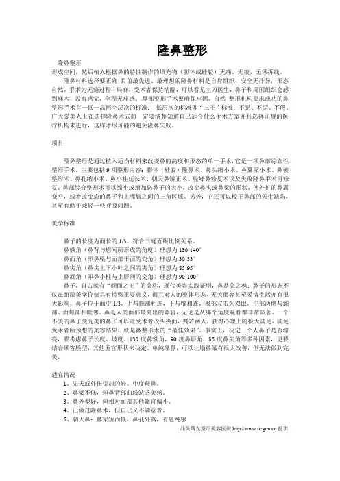 隆鼻整形