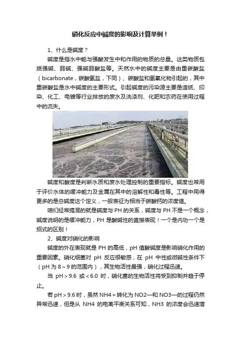 硝化反应中碱度的影响及计算举例！