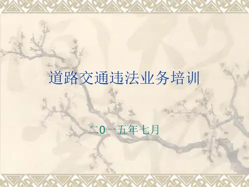 交通违法案件办理业务培训