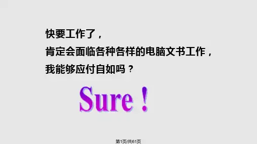 办公自动化实训教程PPT课件