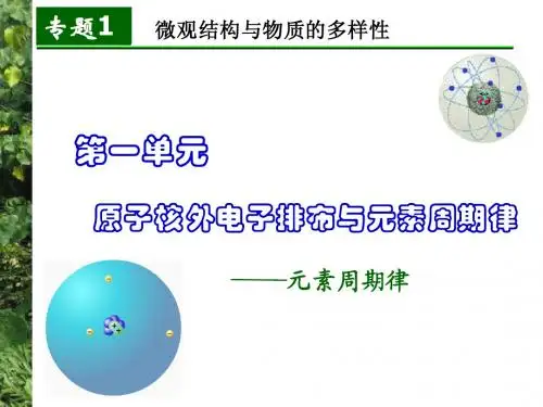 江苏省赣榆县厉庄高级中学高一化学《元素周期律》课件